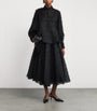 Palmer//Harding Black Organza Gentle Collide Midi Skirt