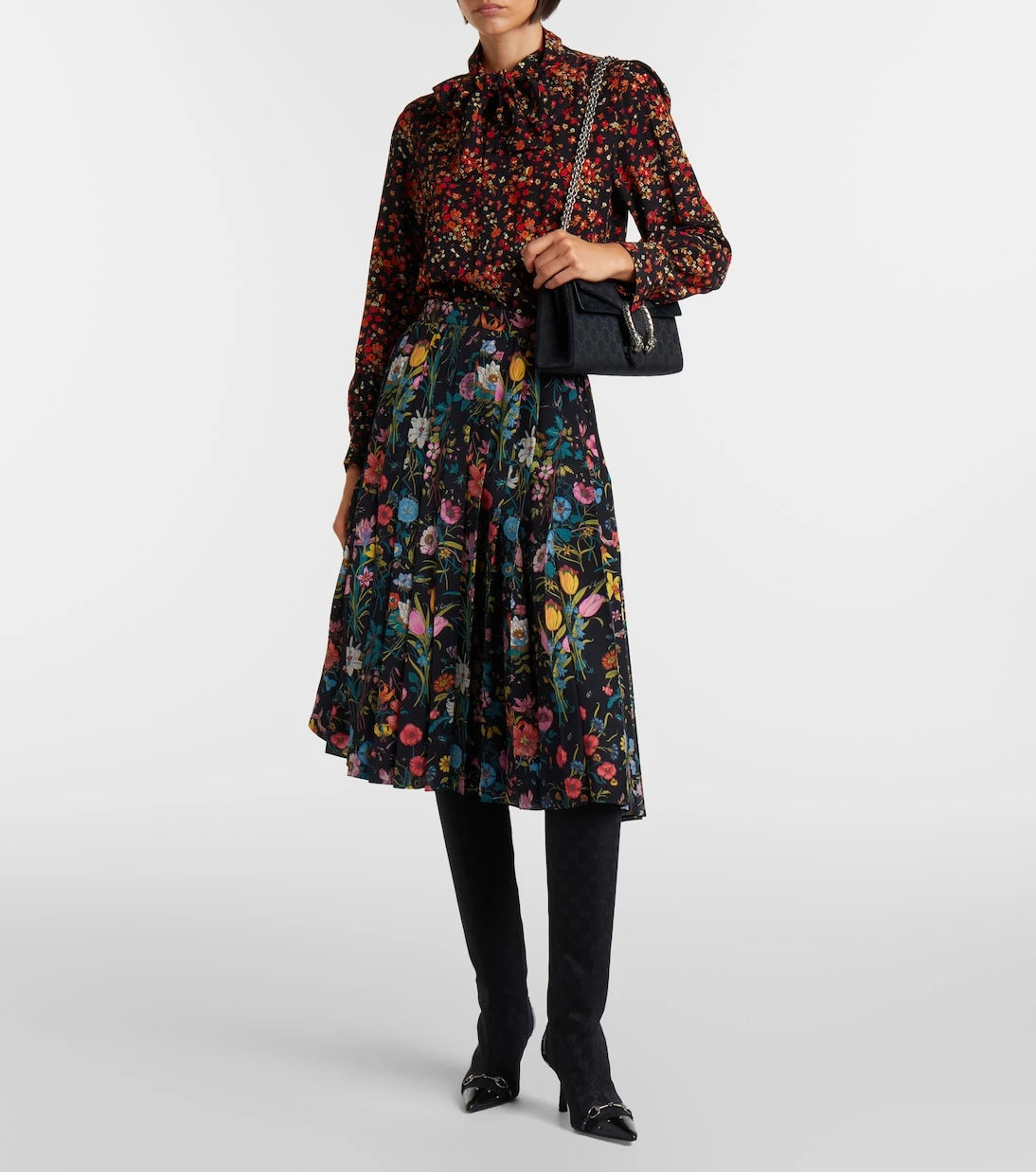 Gucci - Savoy Horsebit GG canvas knee-high boots