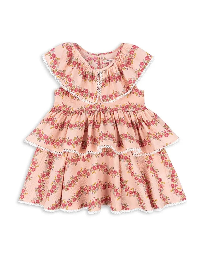Konges Sløjd BELLA FRILL DRESS GOTS Çocuk Pamuklu Elbise