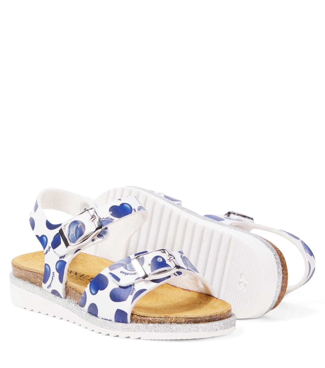 Monnalisa - St. Cuori faux leather sandals