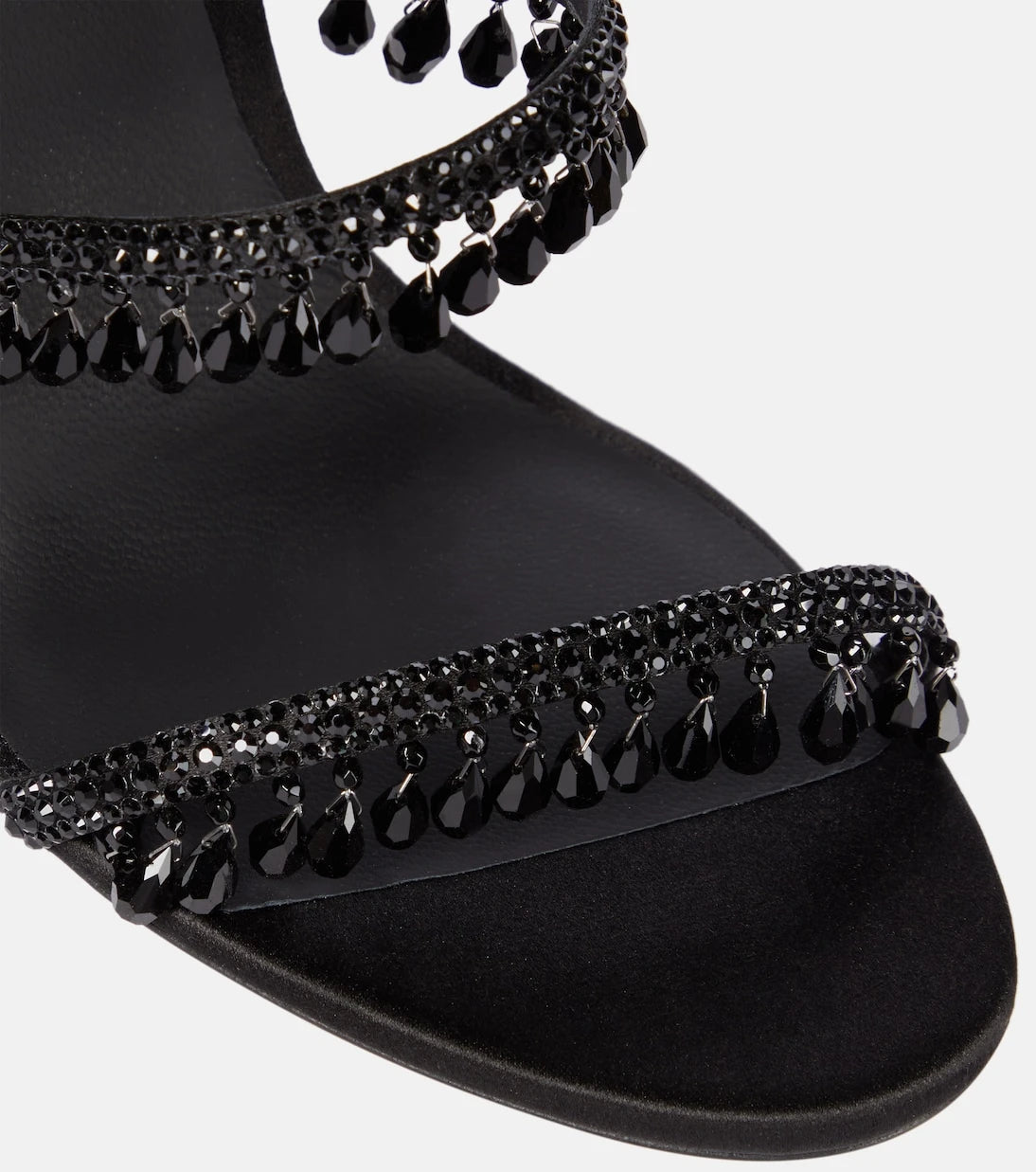Rene Caovilla - Chandelier embellished satin sandals