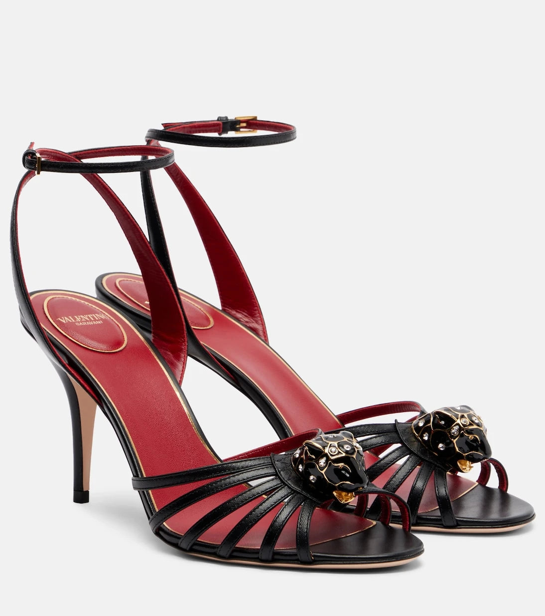 Valentino Garavani - Pas De Chat 85 embellished leather sandals