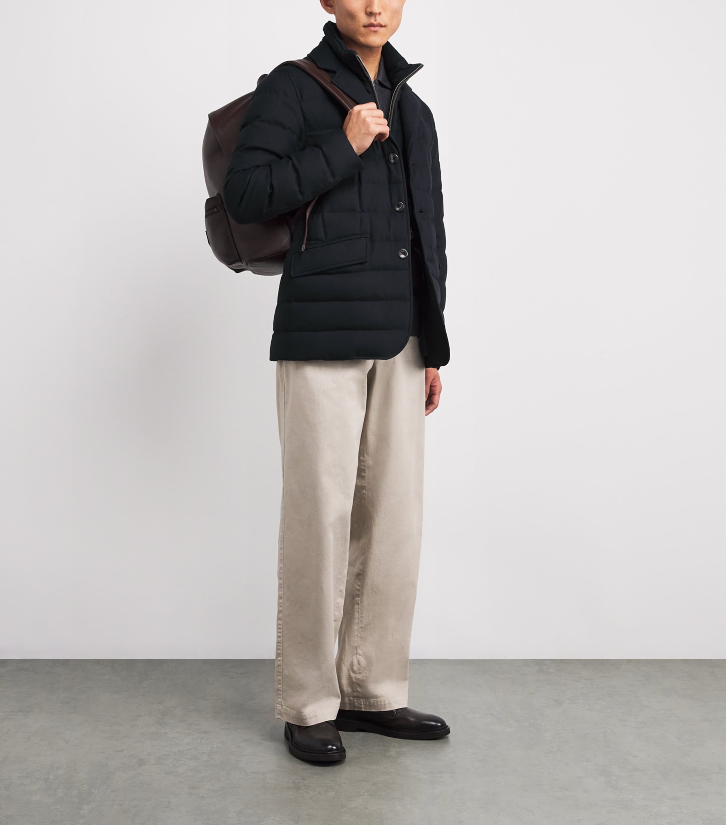 Navy Bib-Detail Norfolk Blazer