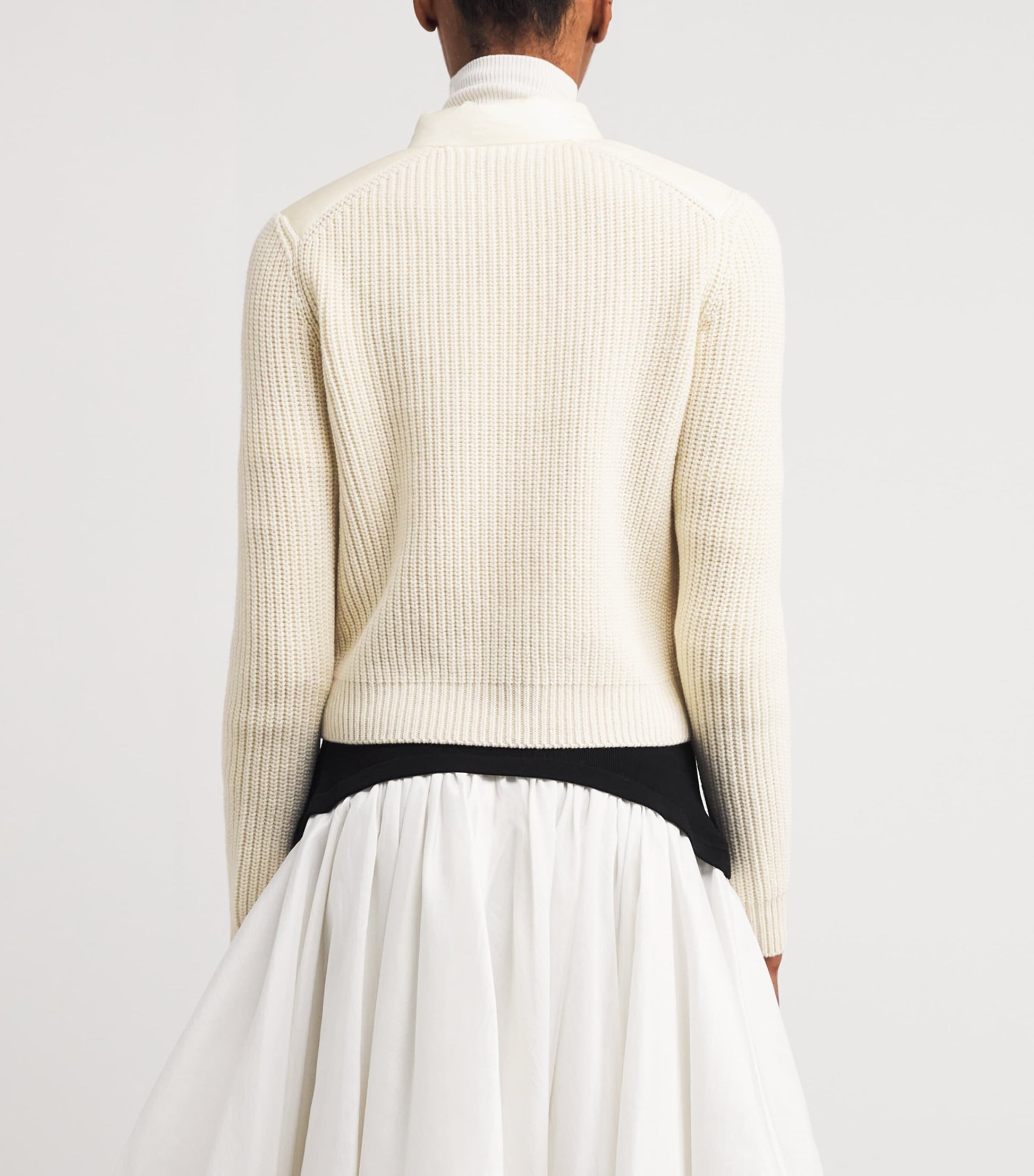 Moncler White Down Padded Cardiagn