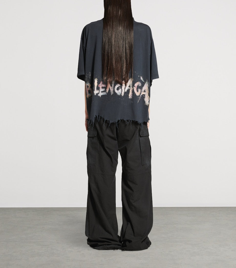 Balenciaga Distressed Oversized T-Shirt