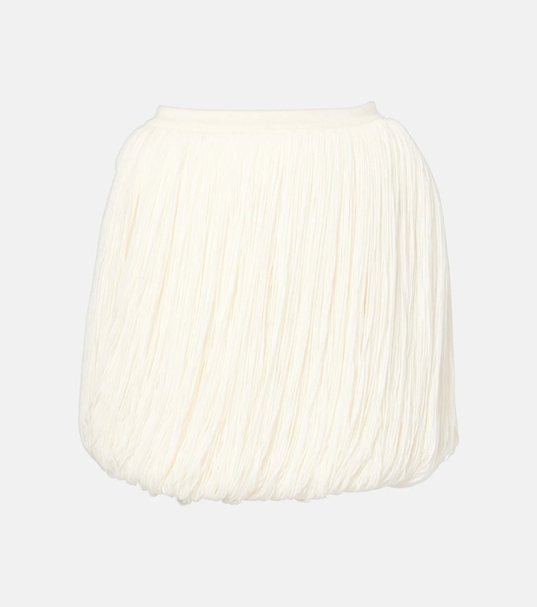 Alaïa - Fringed wool miniskirt