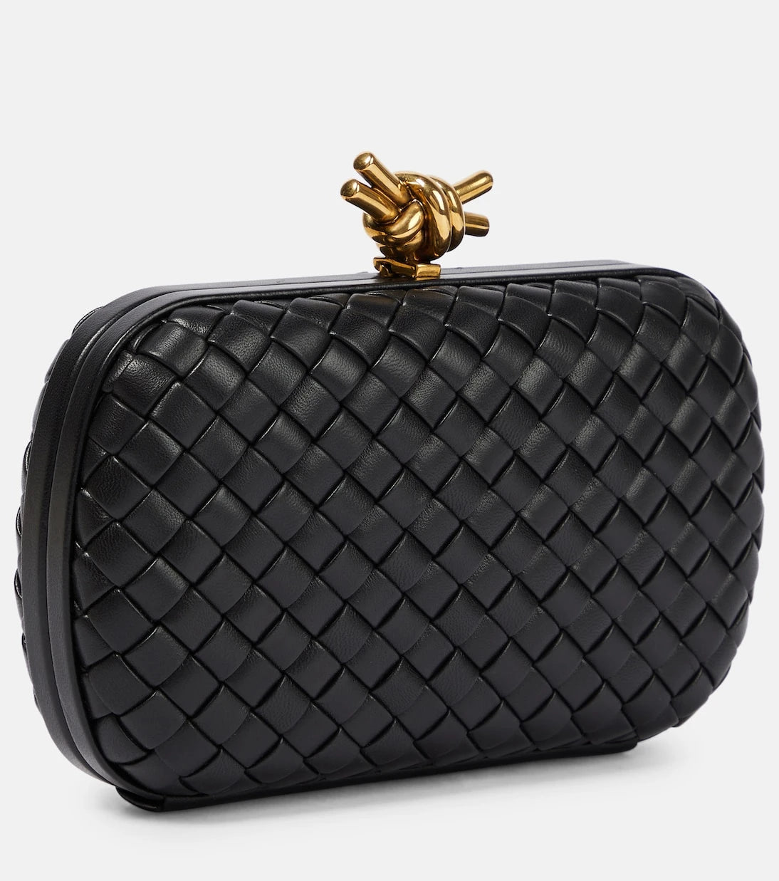 Bottega Veneta - حقيبة كلاتش من جلد نوت إنترشيو