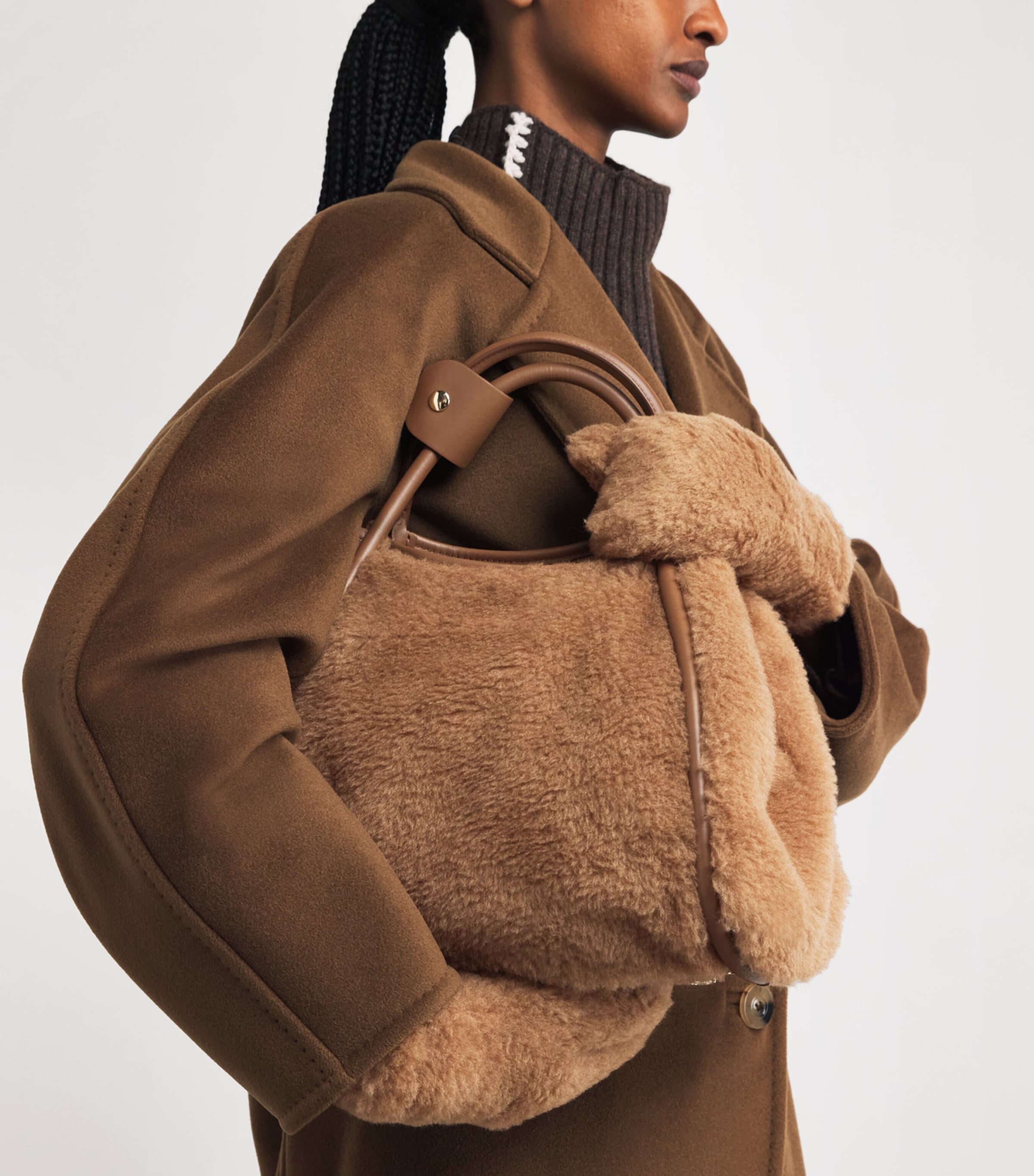 Max Mara Beige Small Teddy Marine Top-Handle Bag