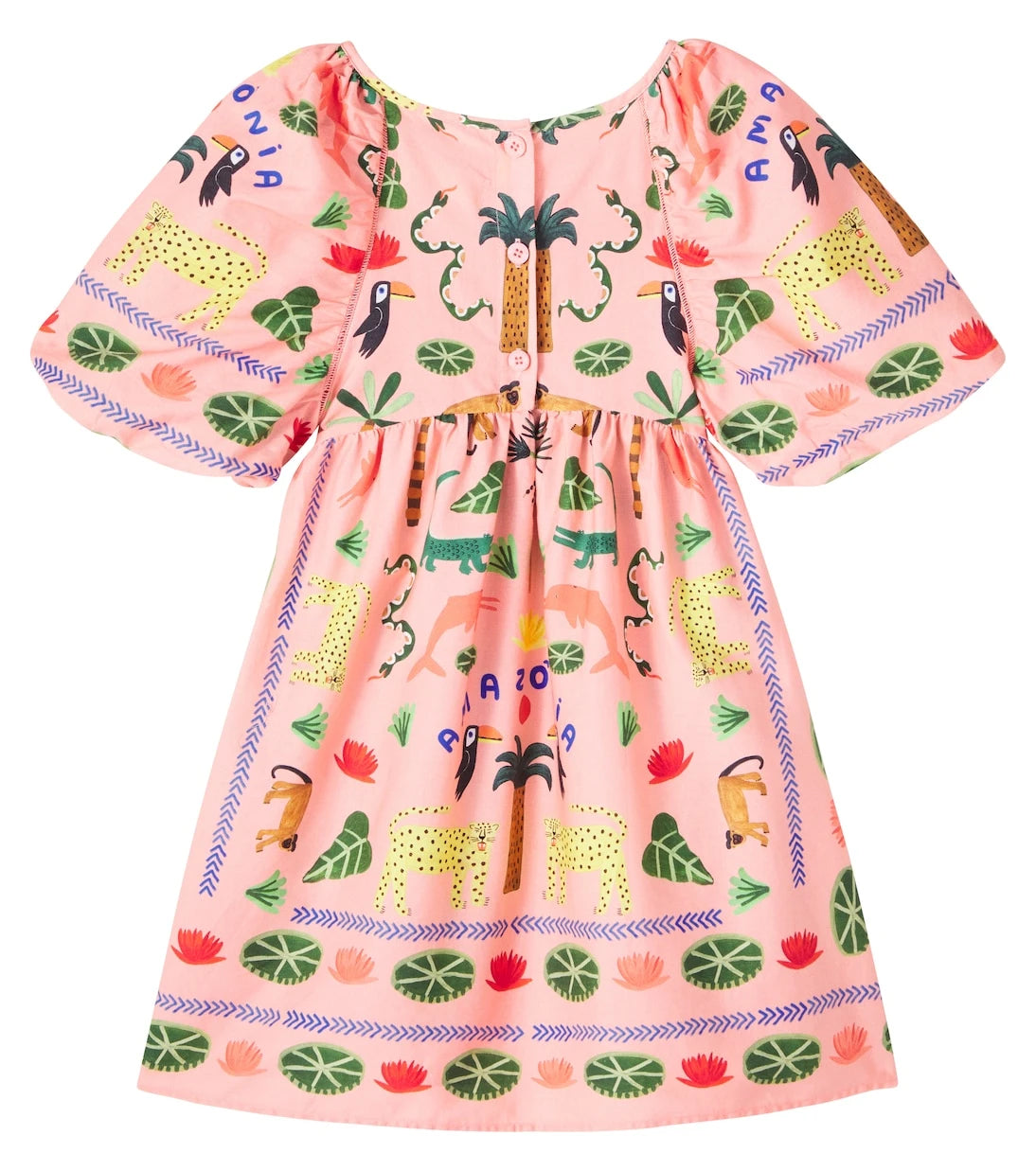 Fábula - Lenço Animalia printed cotton dress