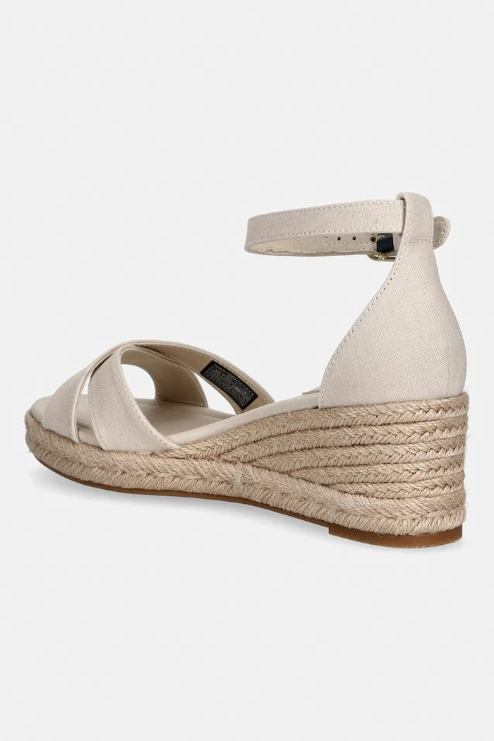 Tommy Hilfiger MID WEDGE ESPAD X CROSS Dolgu Topuk Sandalet