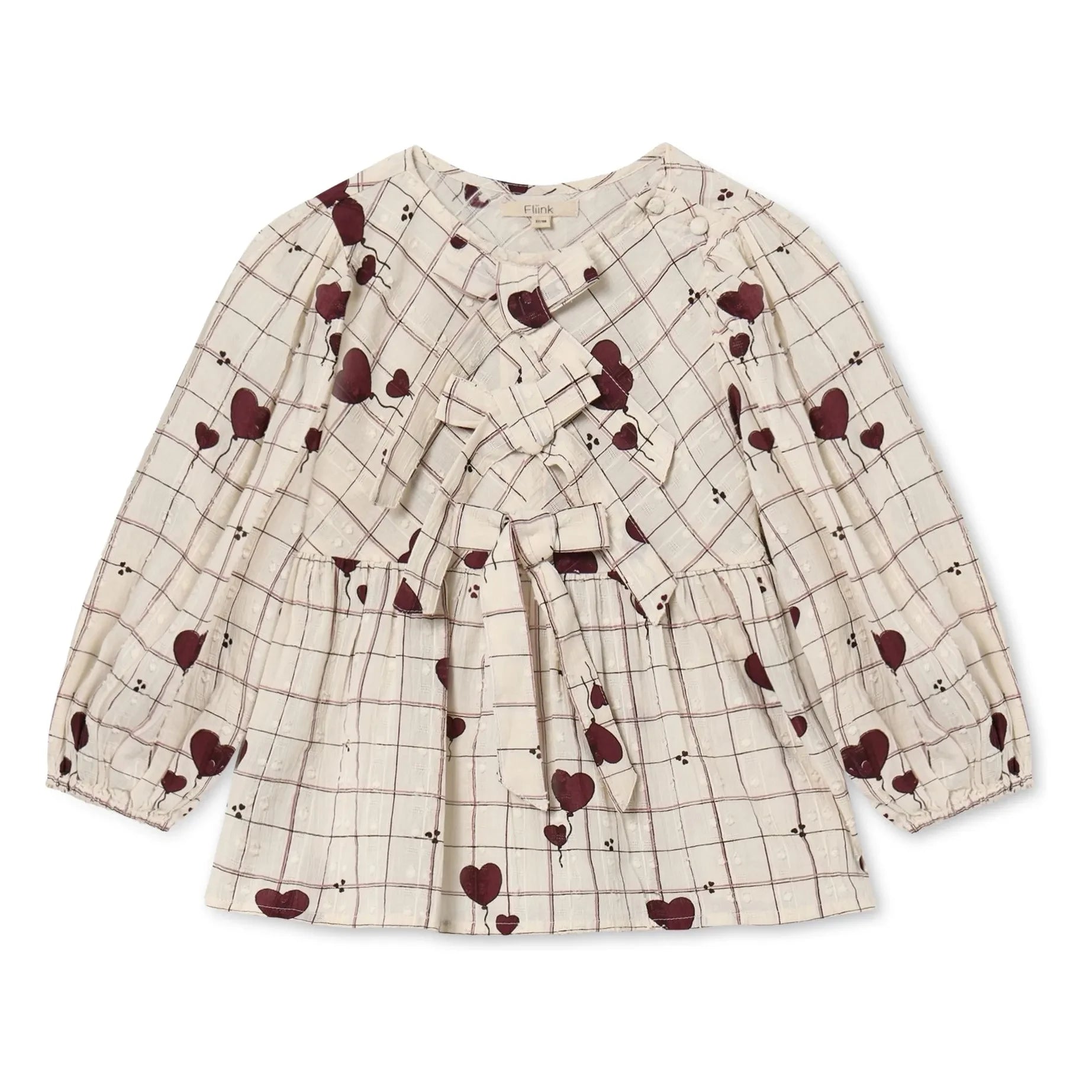 Fliink - Ilove Carreaux Blouse | Ecru