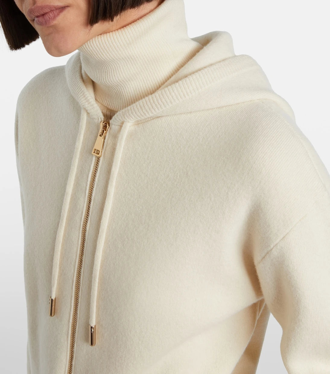 Moncler - Hooded wool and cashmere zip-up cardigan