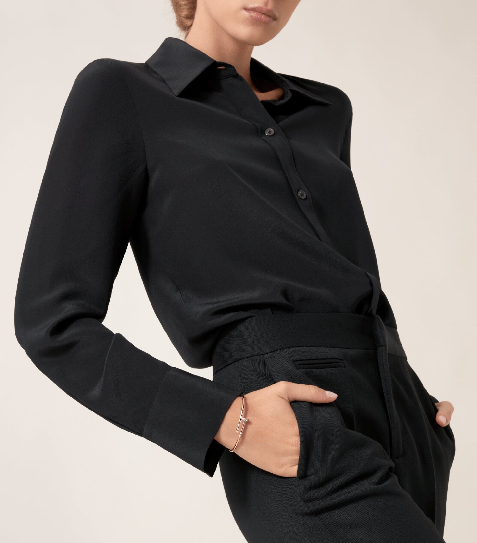 Small Rose Gold and Diamond Juste un Clou Bracelet