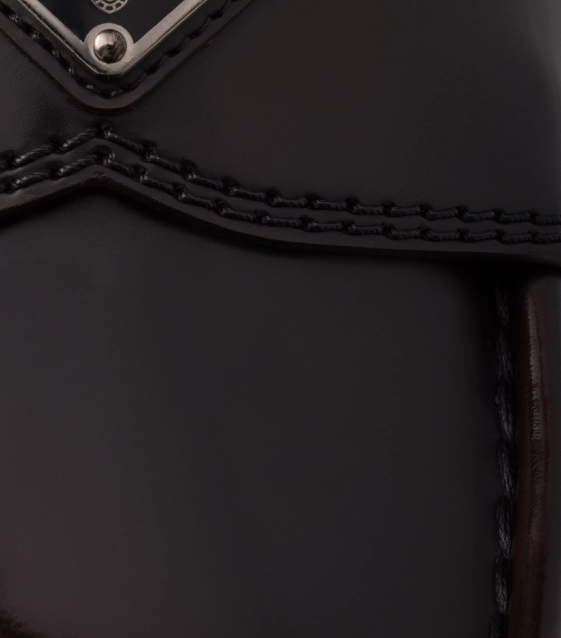 Leather Brushed Triangle Loafers