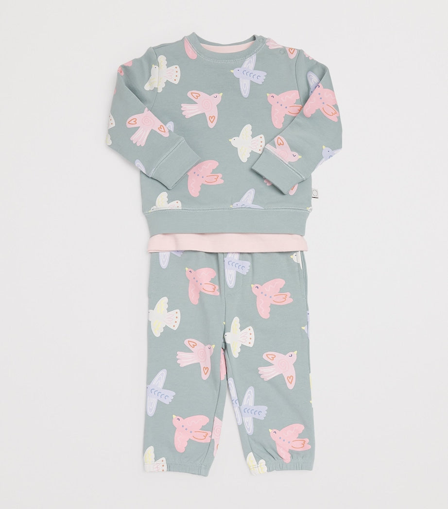Stella McCartney Kids Bird Print Jersey Sweatpants (3-36 Months)