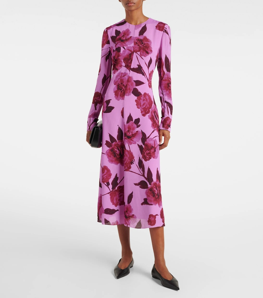 Erdem - Floral crêpe midi dress
