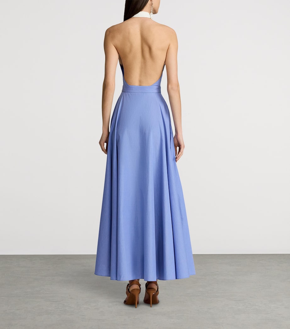 Ralph Lauren Collection Blue Collared Eldred Dress