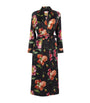 Black Silk Floral Robe