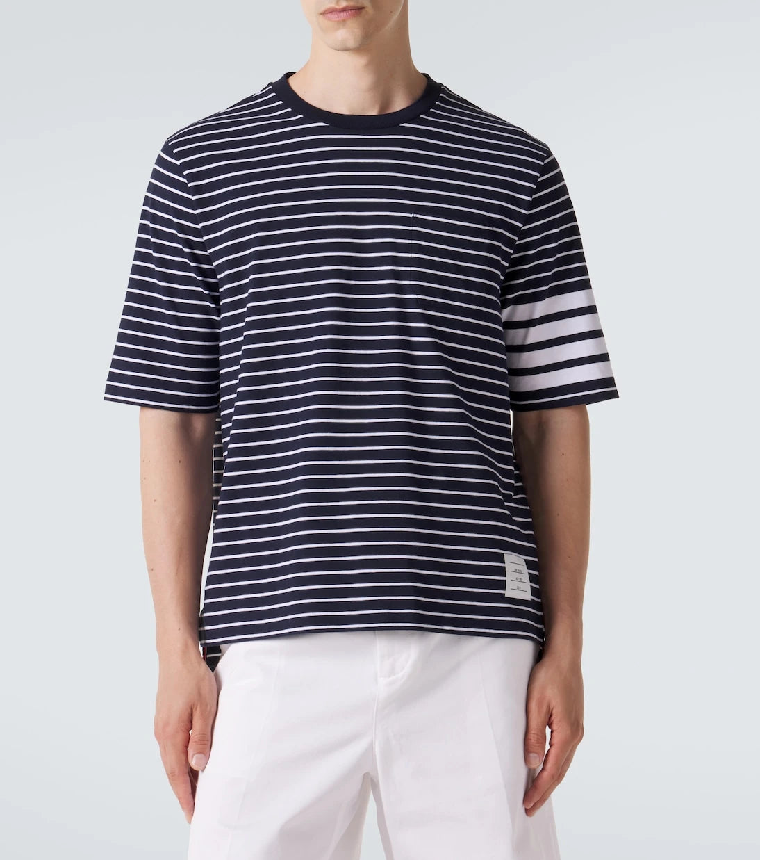 Thom Browne - 4-Bar striped cotton T-shirt