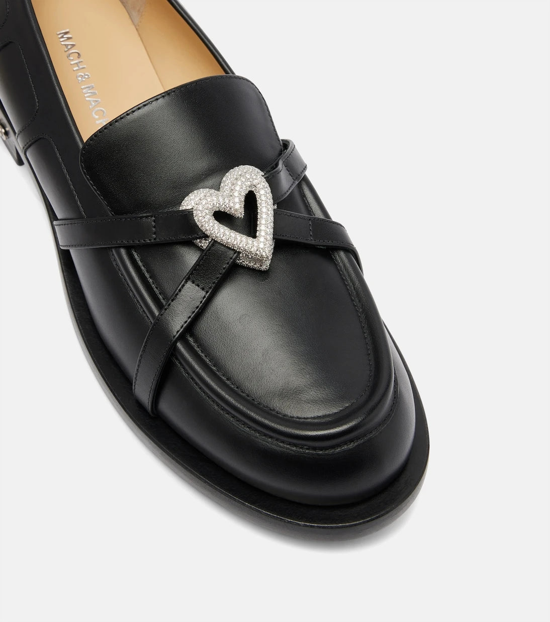 Mach & Mach - Double Heart leather loafers