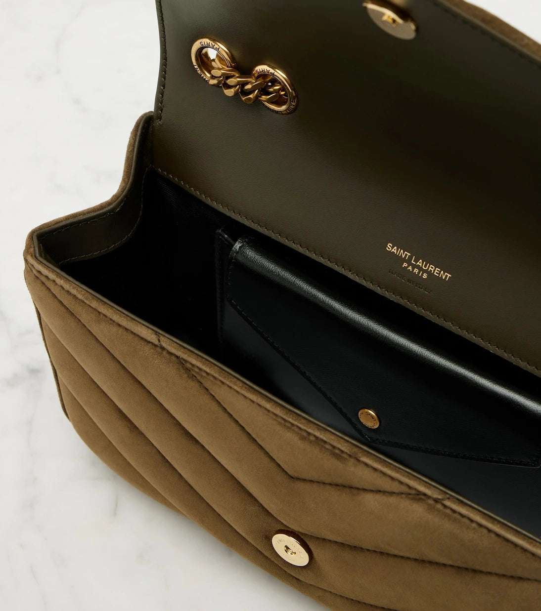 Saint Laurent - Loulou Small suede shoulder bag