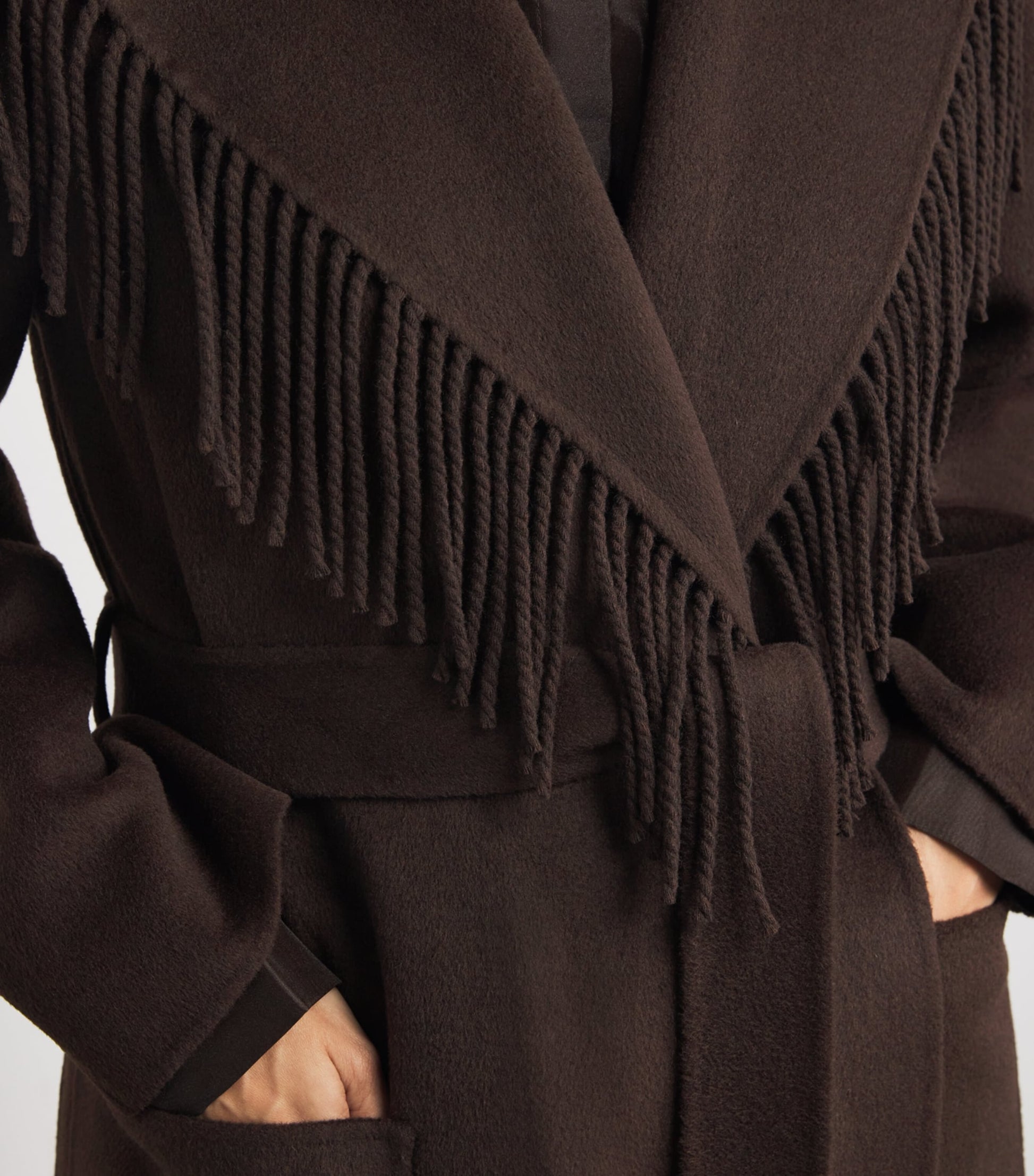 Wool Fringe Carrie Robe Coat