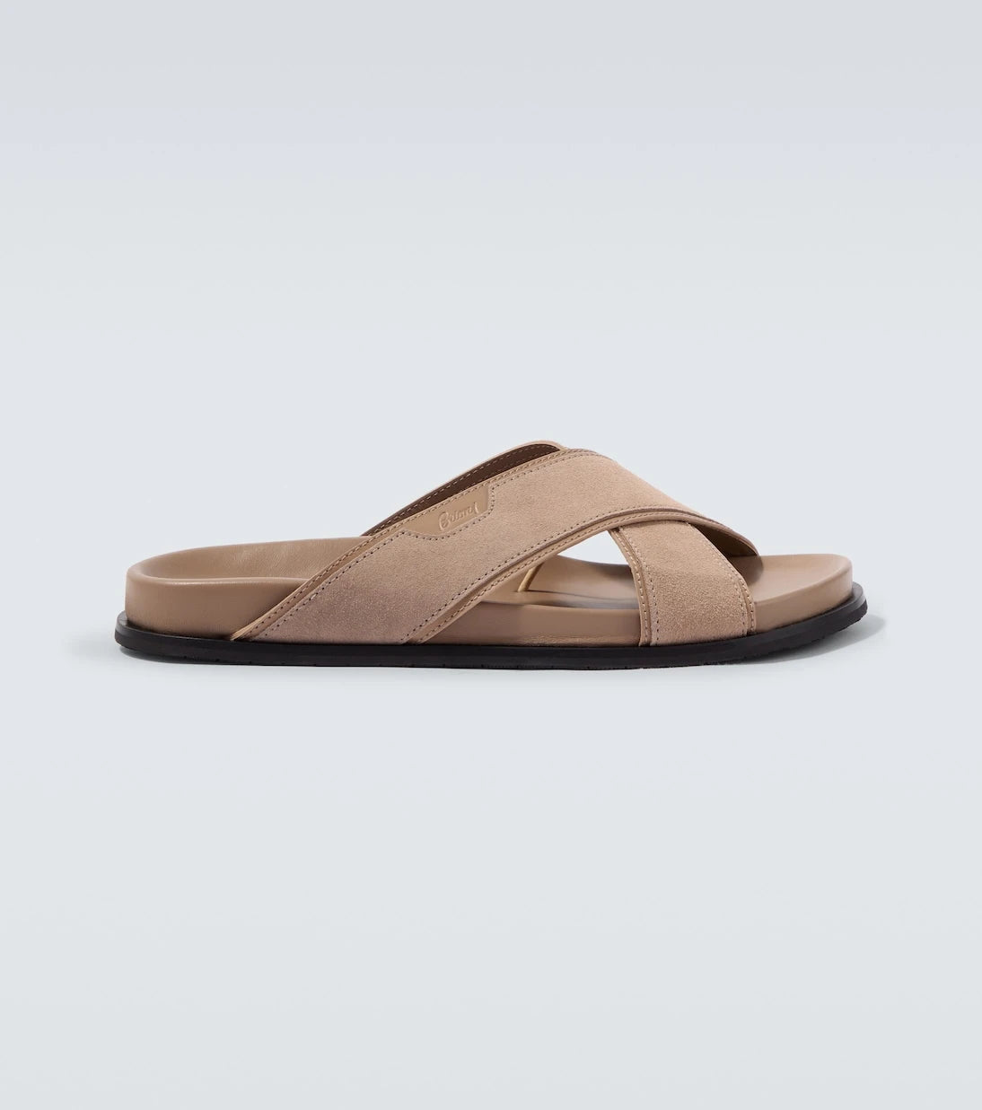 Brioni - Leather-trimmed suede sandals