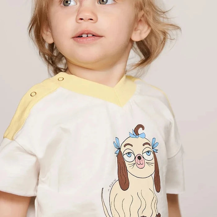 Mini Rodini тениска за деца от памук Dog