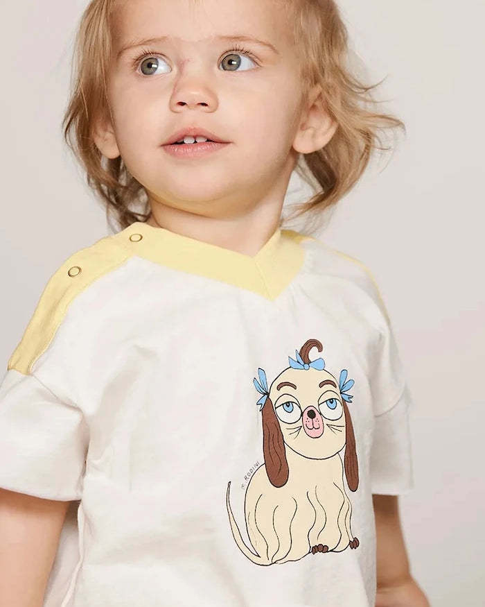 Mini Rodini çocuklar için pamuklu Dog tişört
