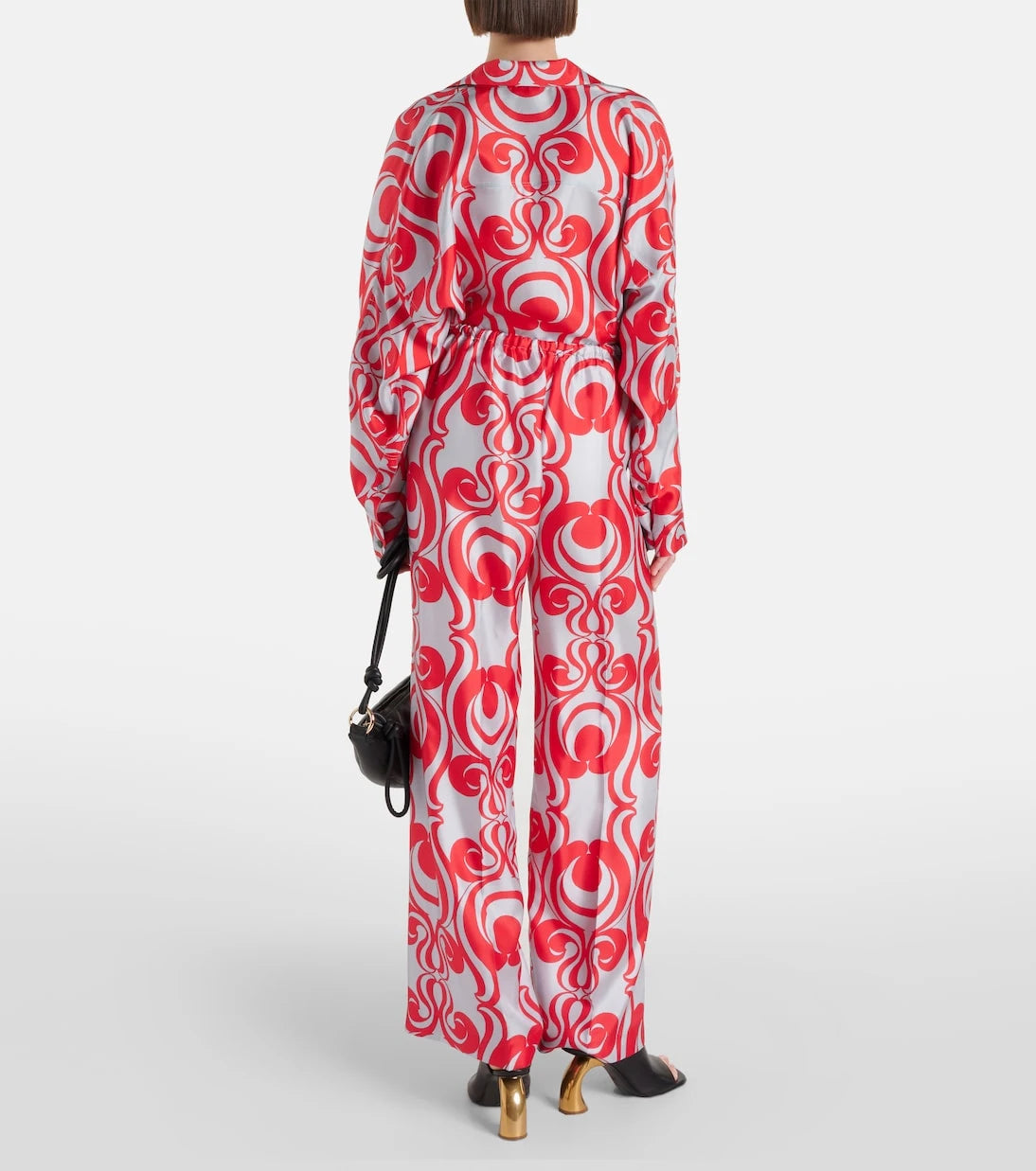 Dries Van Noten - Printed silk wide-leg pants