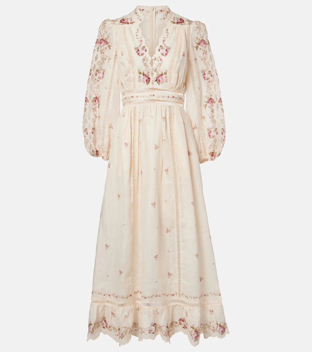 Zimmermann - Patience floral linen midi dress
