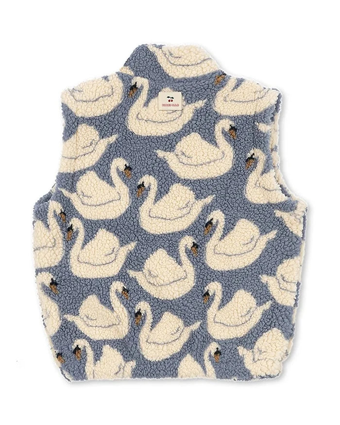 Konges Sløjd çocuk polar yelek JODY TEDDY VEST GRS