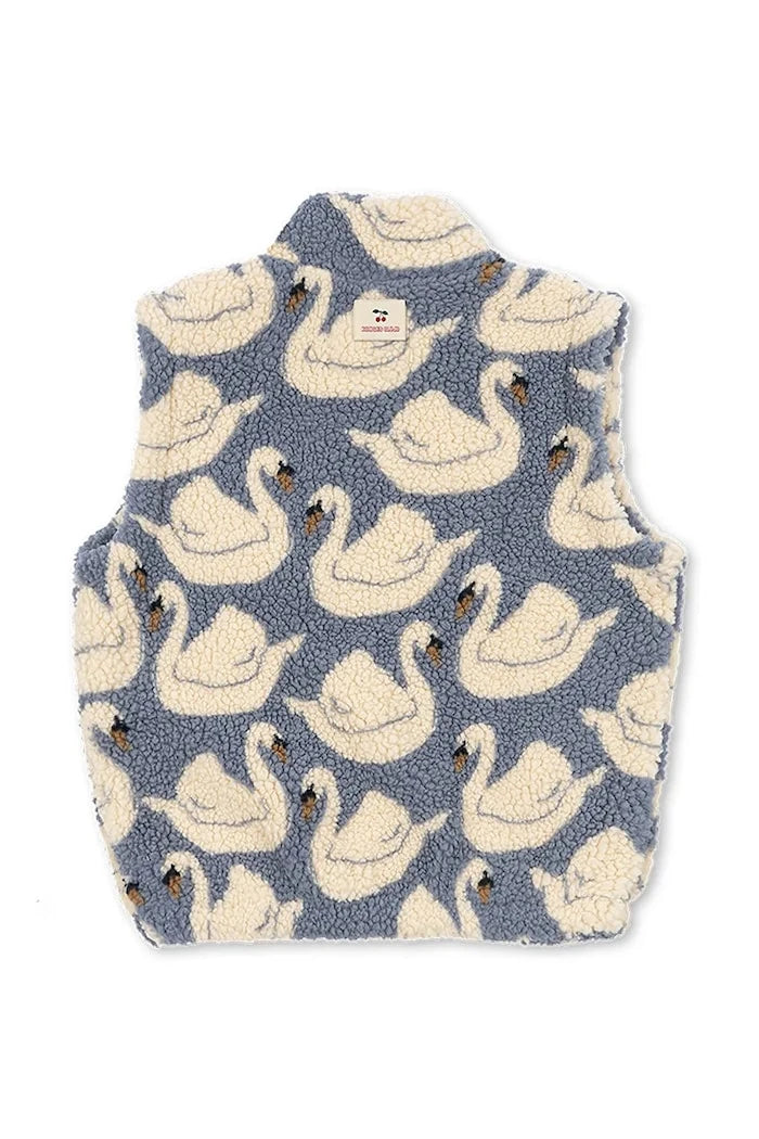 Konges Sløjd çocuk polar yelek JODY TEDDY VEST GRS