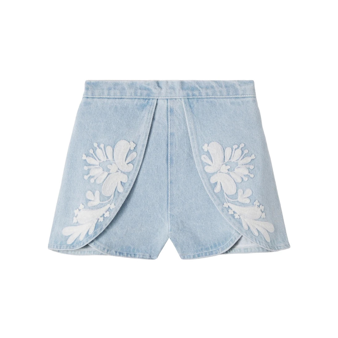 Louise Misha - Asya embroidered denim shorts