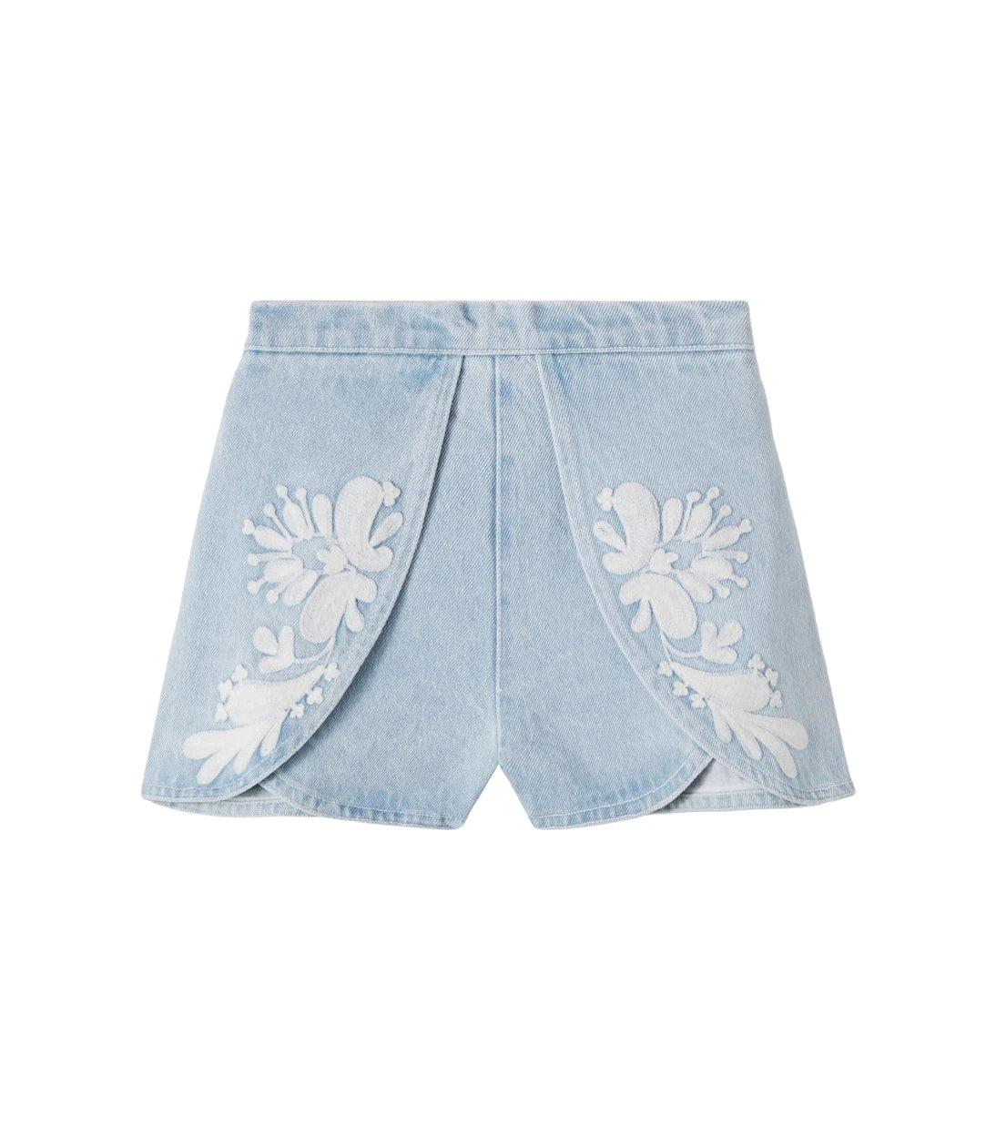 Louise Misha - Asya embroidered denim shorts