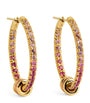 Mixed Gold and Sapphire Argo Demi Hoop Earrings
