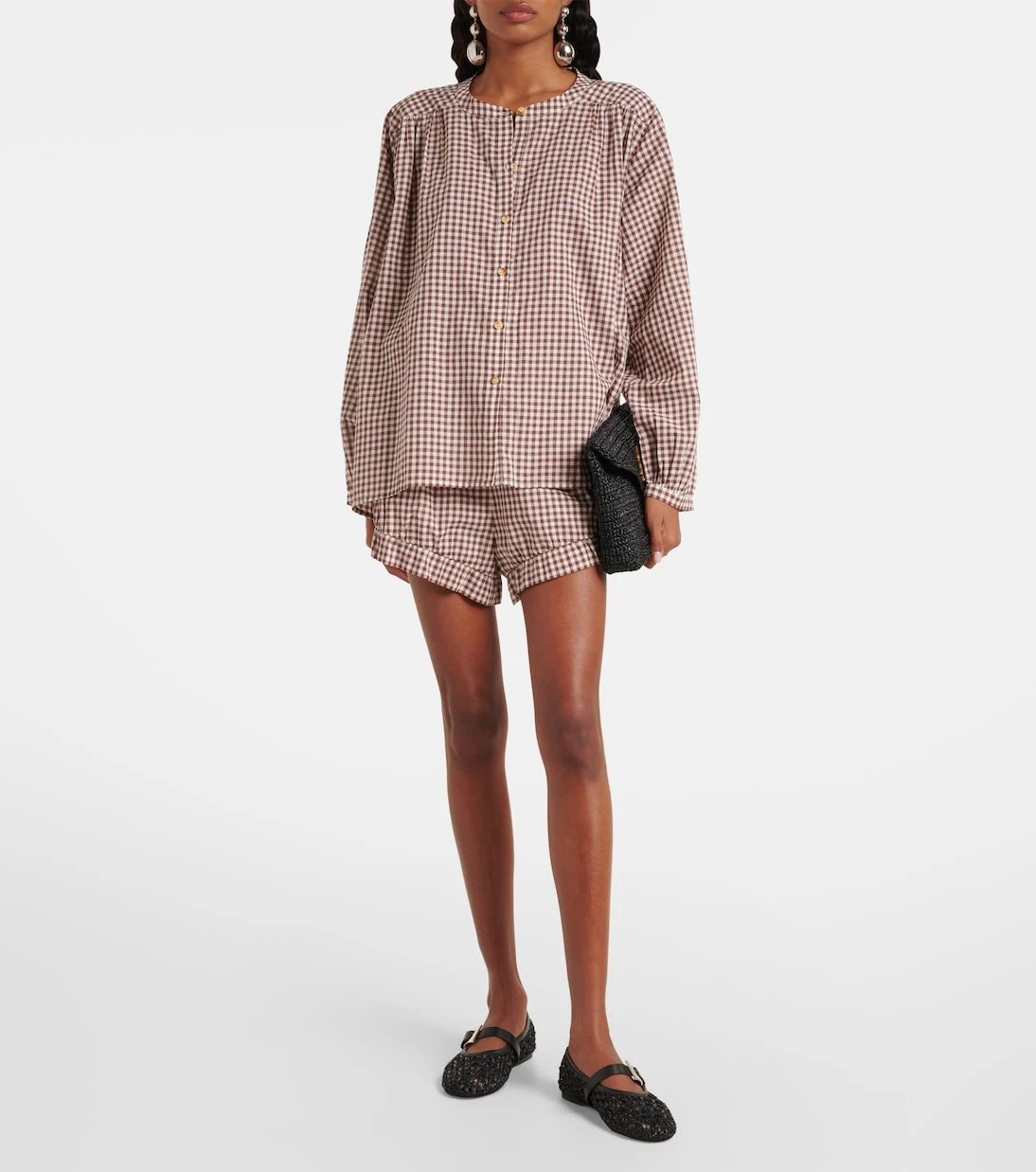 Posse - Callie gingham cotton shorts