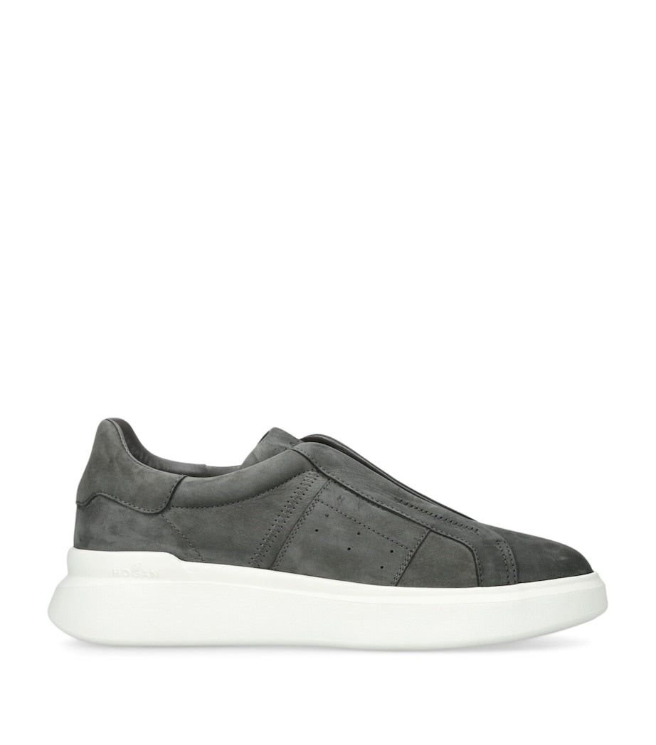 Suede Fascia Slip-On Sneakers