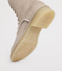 Beige Cashmere Ankle Boots