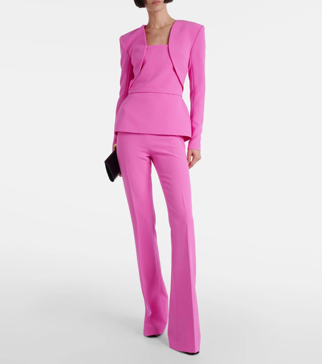 Safiyaa - Alexa high-rise flared crêpe pants