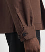 Brown Wool-Silk Overshirt