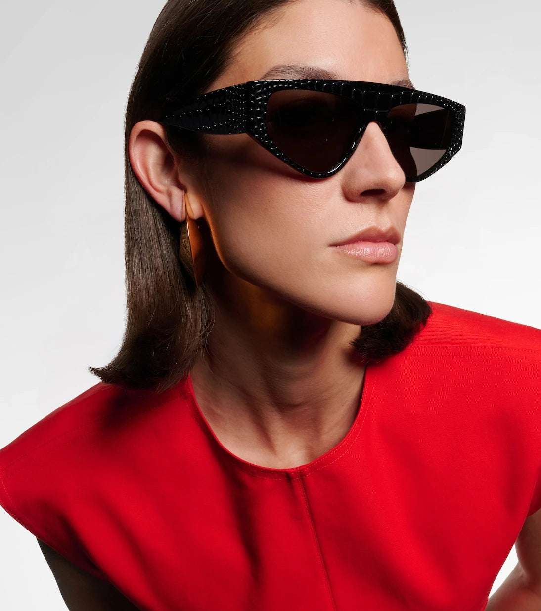 Alaïa - Lettering Logo flat-top sunglasses