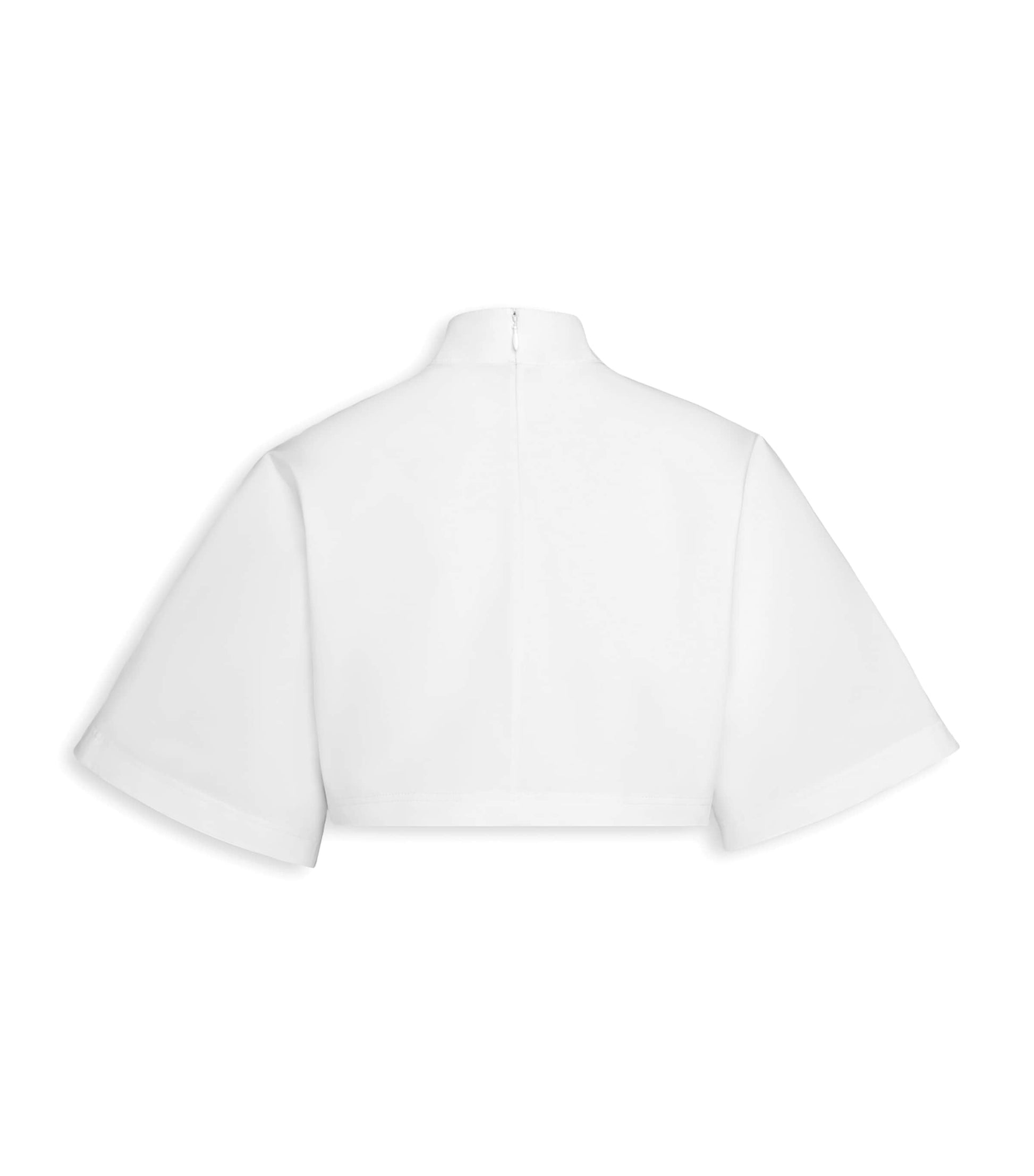 White High-Neck Crop Top