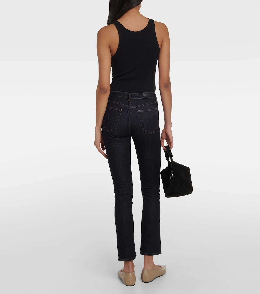 AG Jeans - بنطلون جينز ماري سكيني بخصر مرتفع