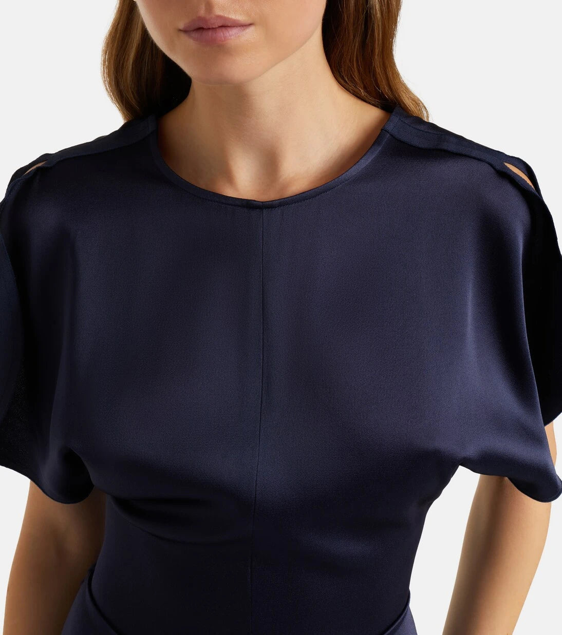 Victoria Beckham - Bela gathered satin midi dress
