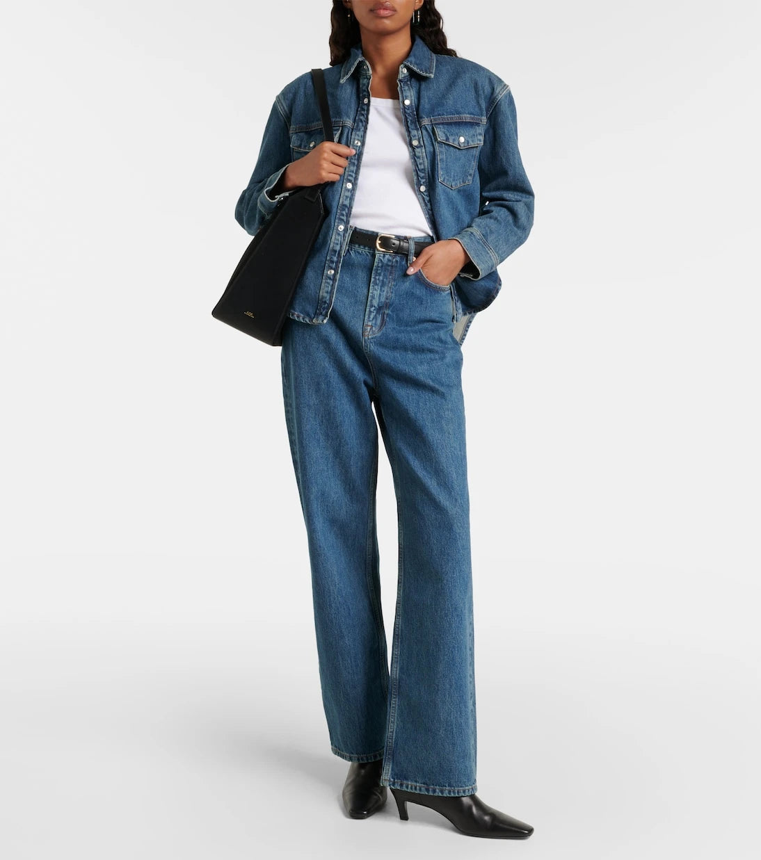 Wardrobe.NYC - Yüksek belli düz kesim kot pantolon