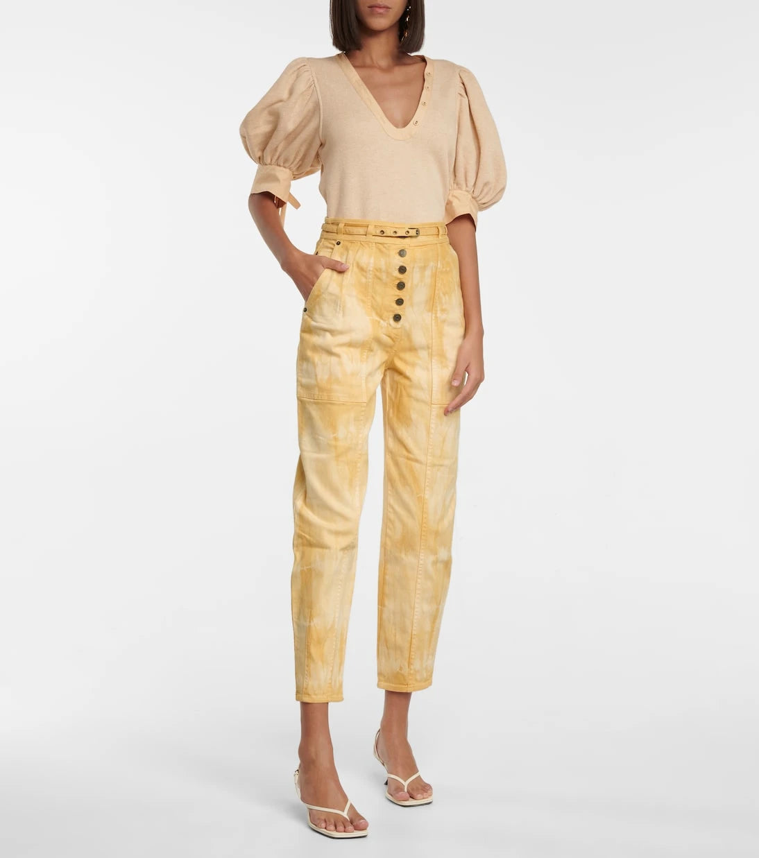 Ulla Johnson - Apollo tapered-fit tie-dye jeans