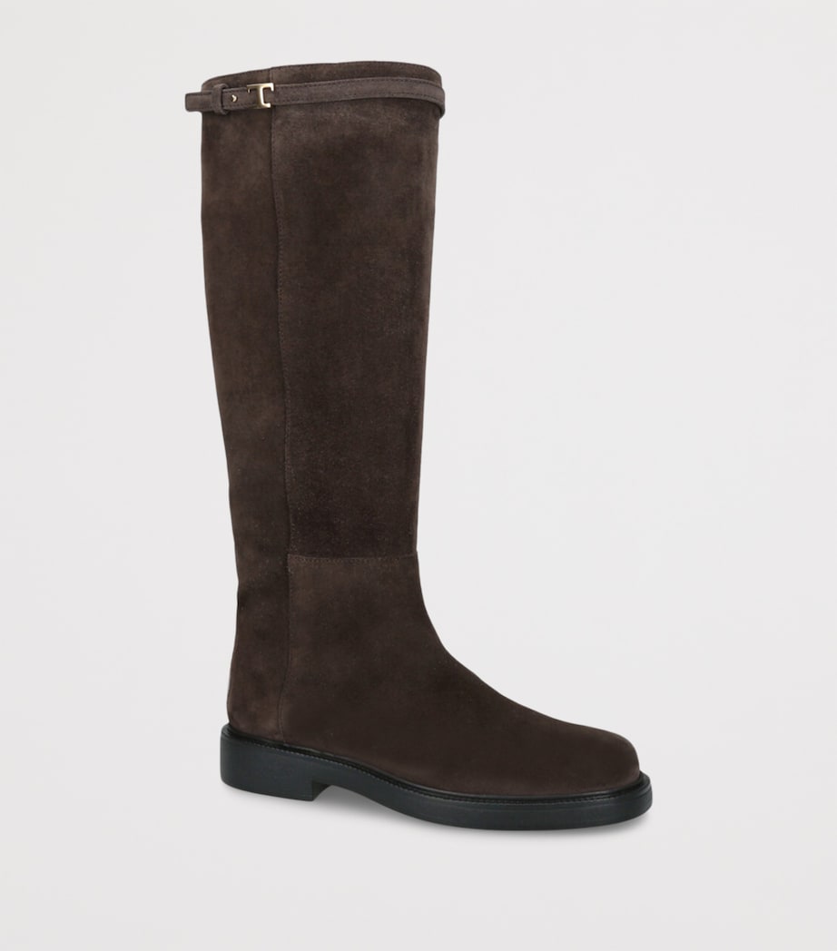 Tod's Brown Suede Knee-High Boots