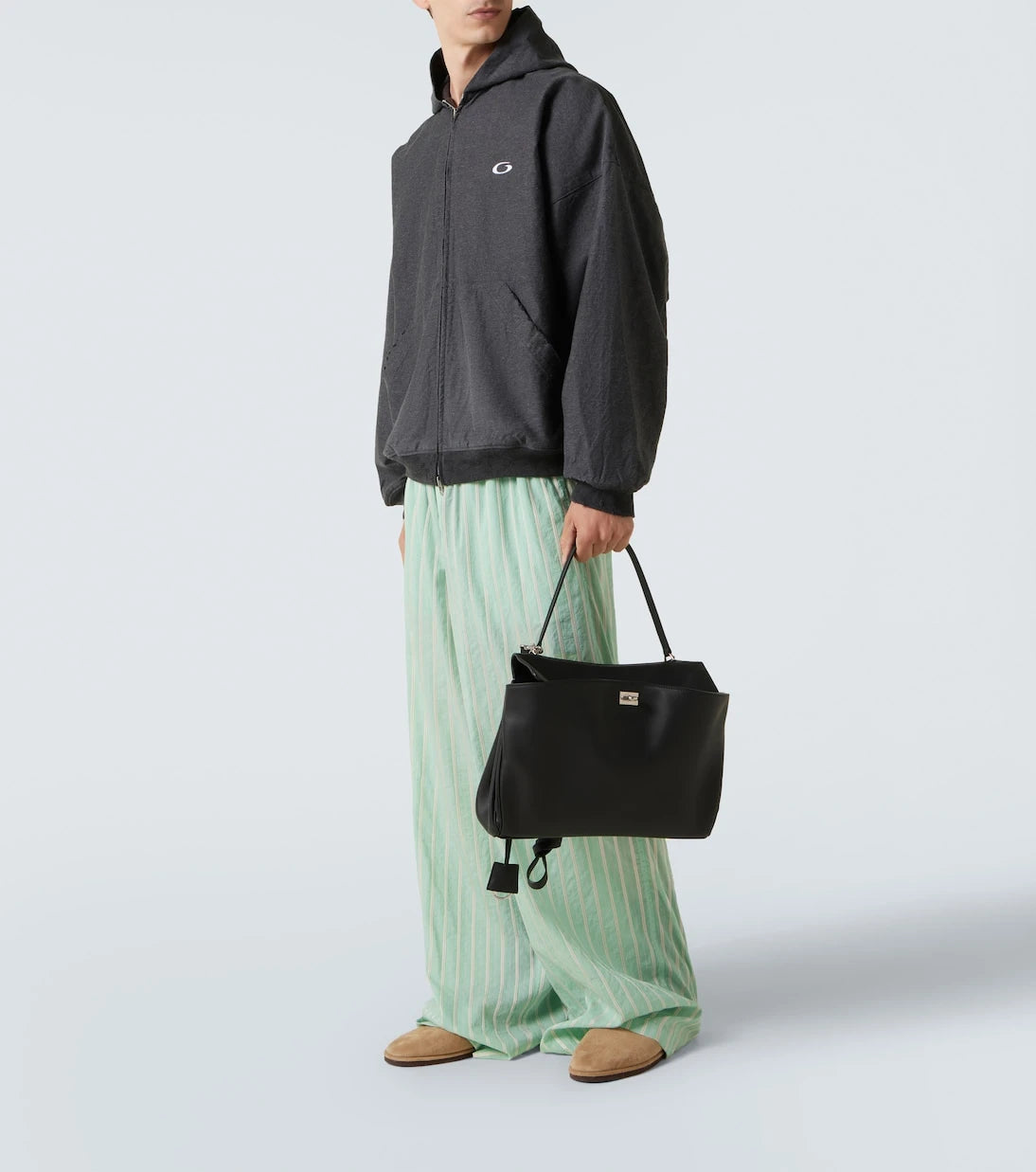 Balenciaga - هودي جينز بنمط ترمبلوي
