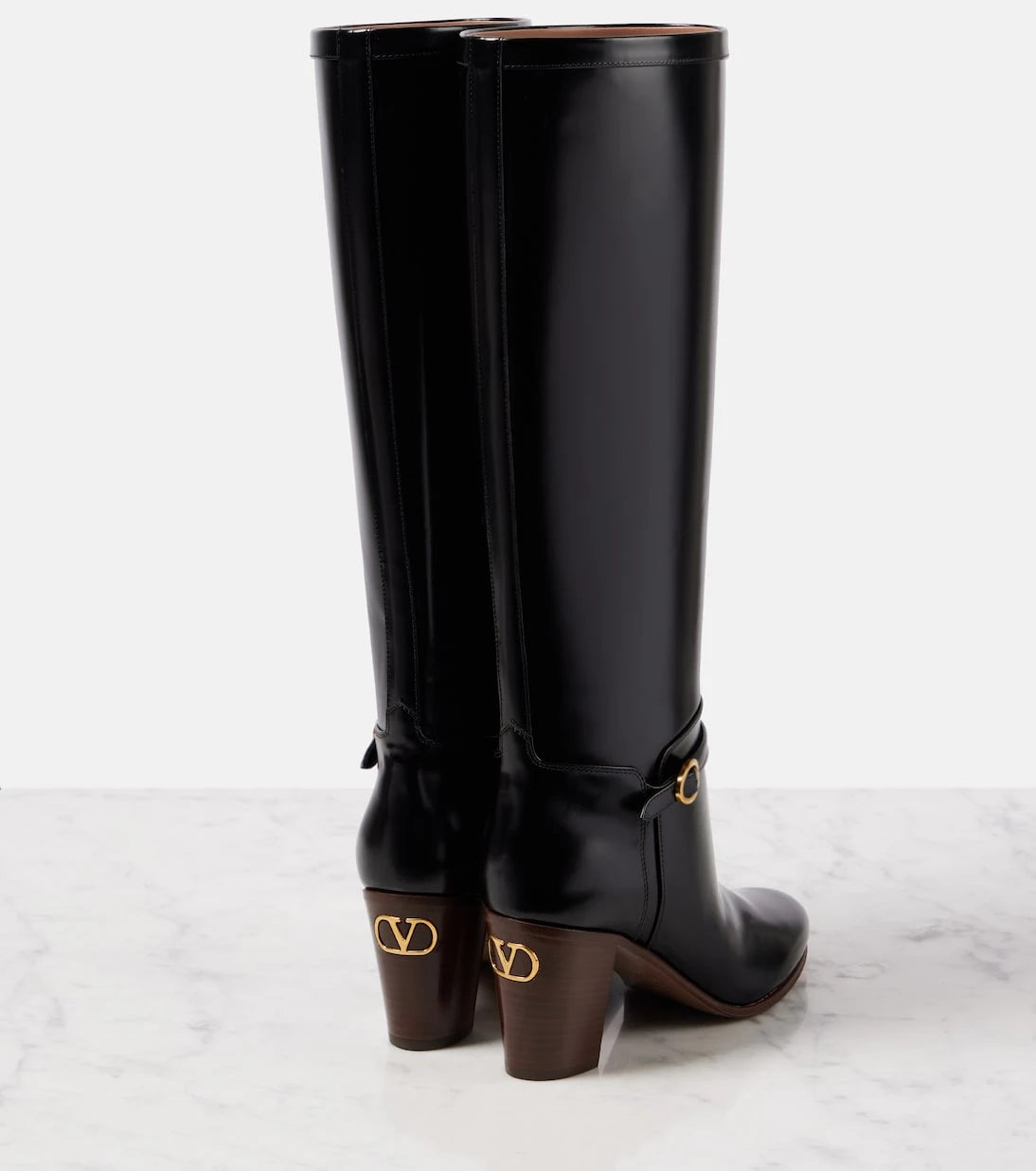 Valentino Garavani - Pattie 75 leather knee-high boots